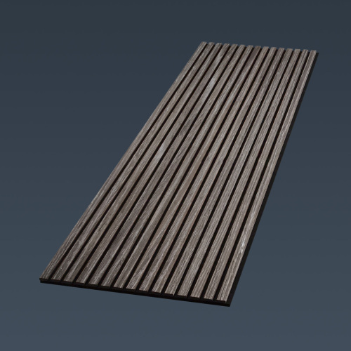 Dark Grey Oak Slats Acoustic Flexible Wall Panels
